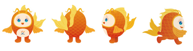 吉祥物“小鲤”带着湖南省第十二届大运会比赛日程来啦！